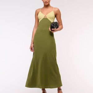 Abercrombie & Fitch The A&F Julia Slip Cutout Maxi Dress